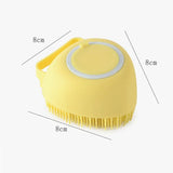 Escova de Silicone Massagem Relaxante Antiestresse com Dispenser para Shampoo - iBuy™